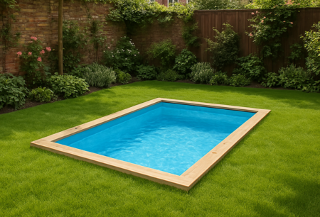 houten zwembad inbouw